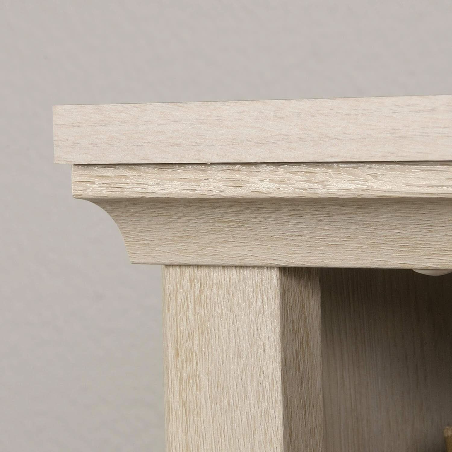 Three Shelf Bookcase Chalked Chestnut Finish With Adjustable Shelves