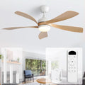 52 Inch Outdoor Ceiling Fan With Dimmable LED Light Remote
