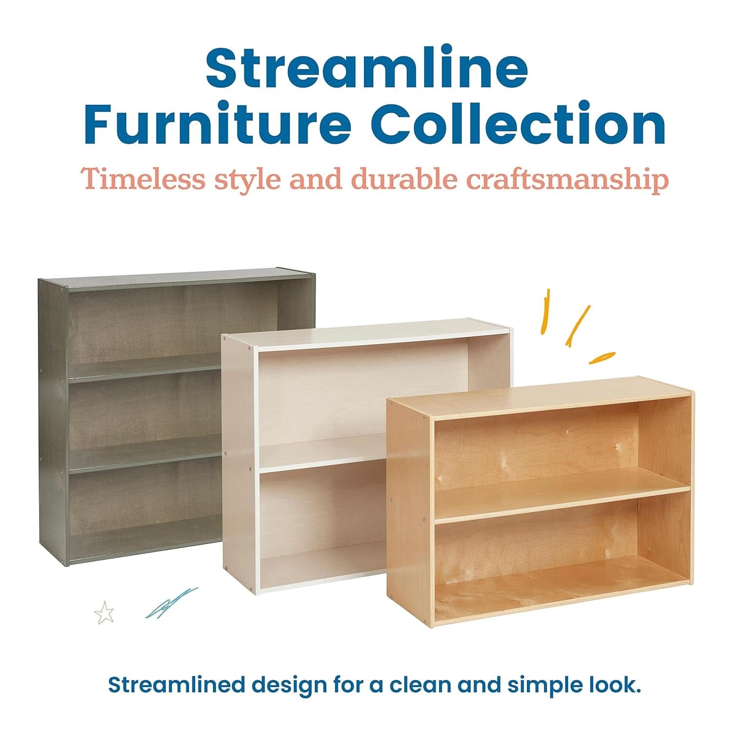 Two Shelf Storage Cabinet 24In Grey Wash Kids Bookshelf