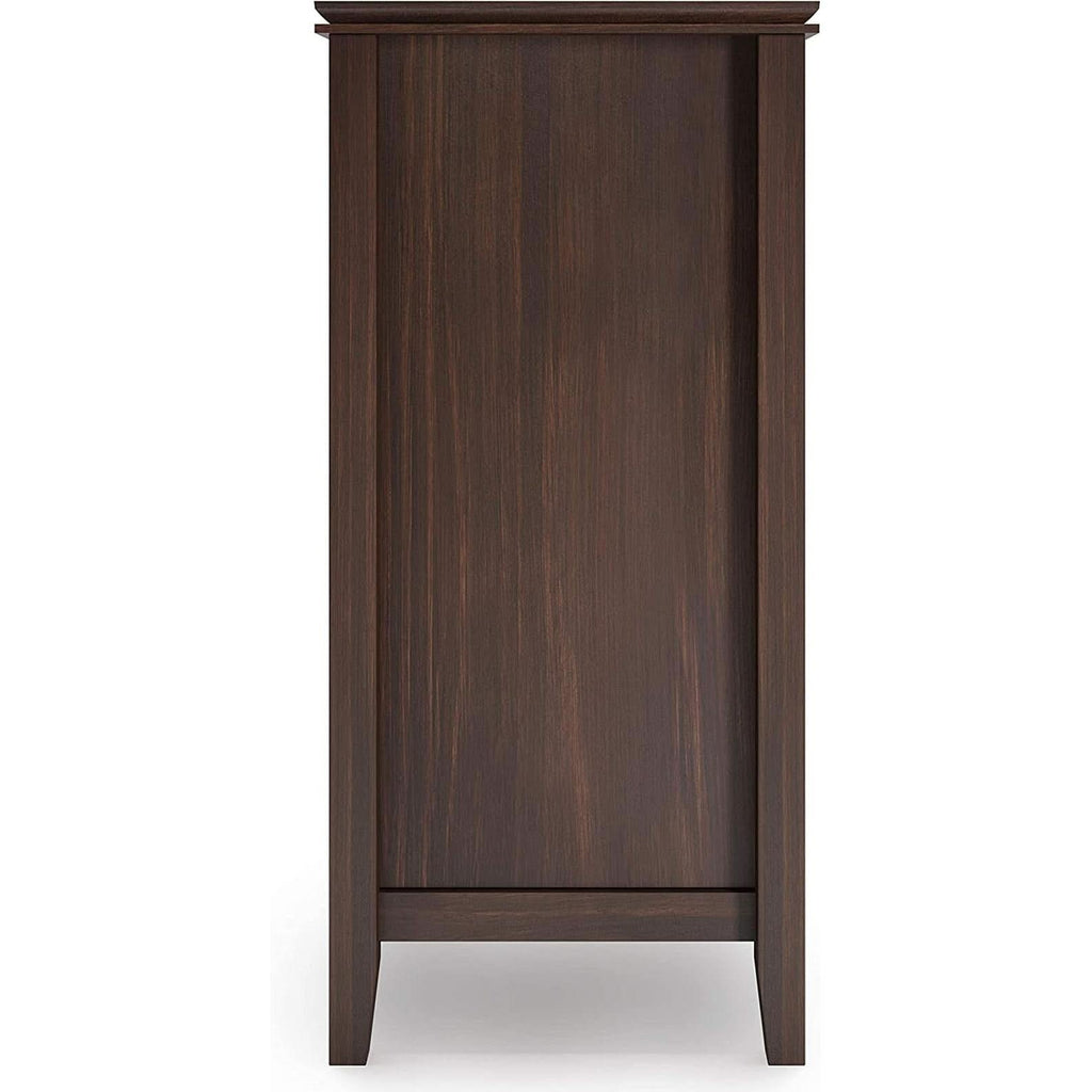Chestnut Brown Contemporary Sideboard With Glass Doors