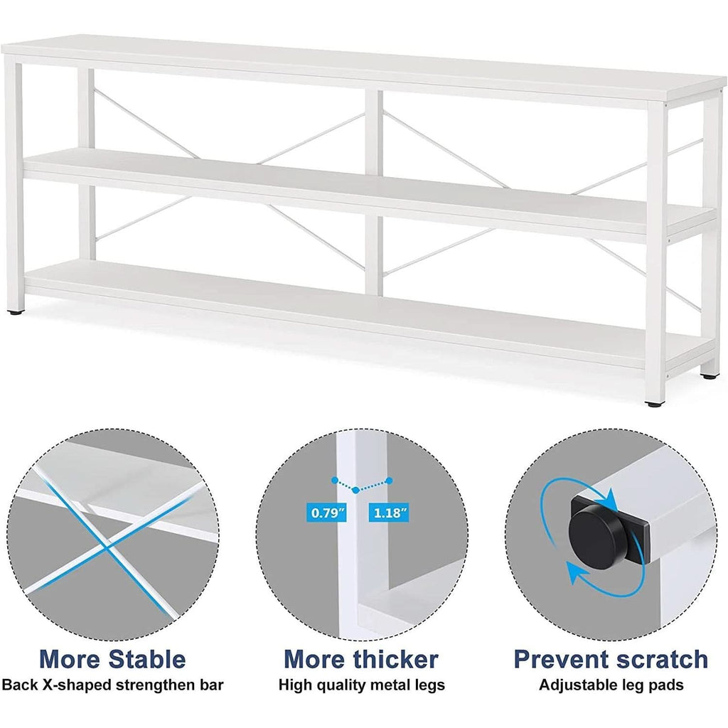 70.8 Inch Long Industrial TV Console With 3 Shelves