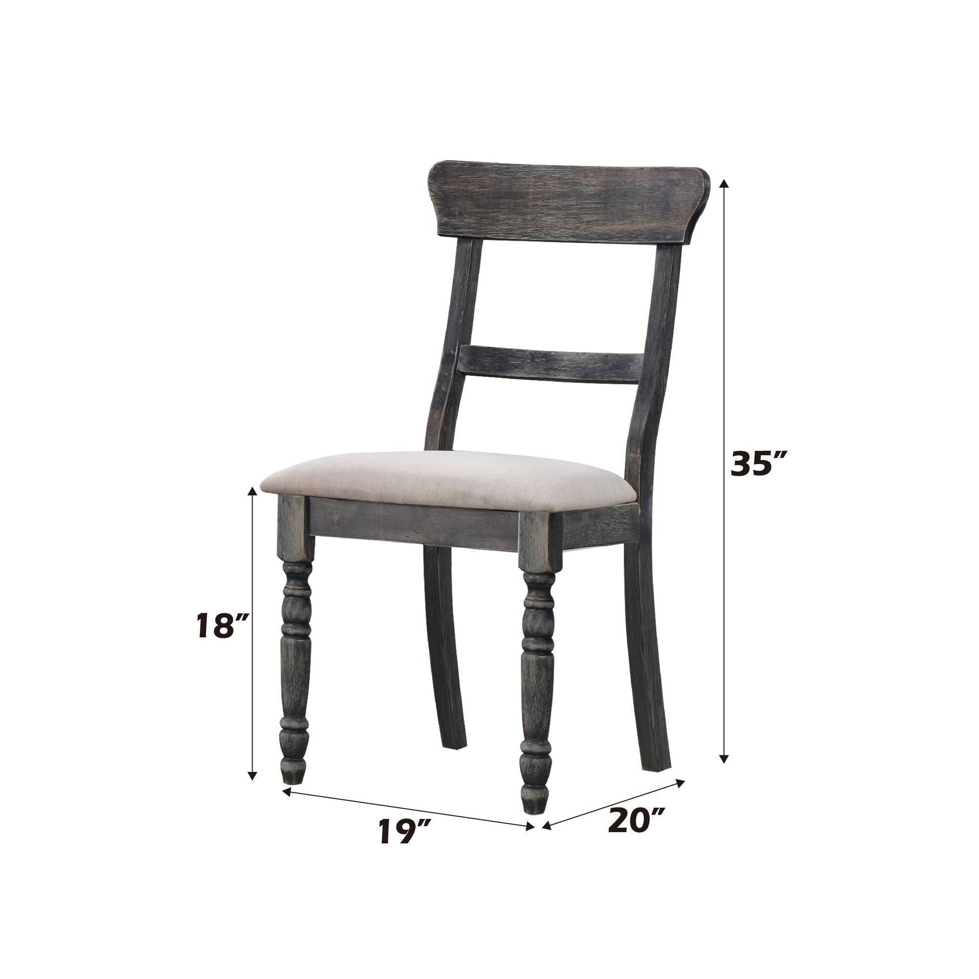 Leventis Linen Weathered Side Chair (Set of 2) - Light Brown