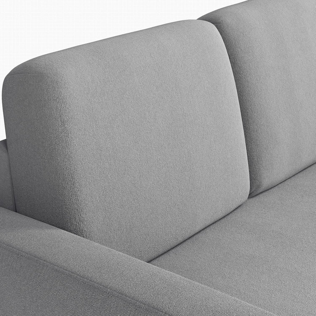 Light Gray L Shaped Sleeper Sectional With Pull Out Bed