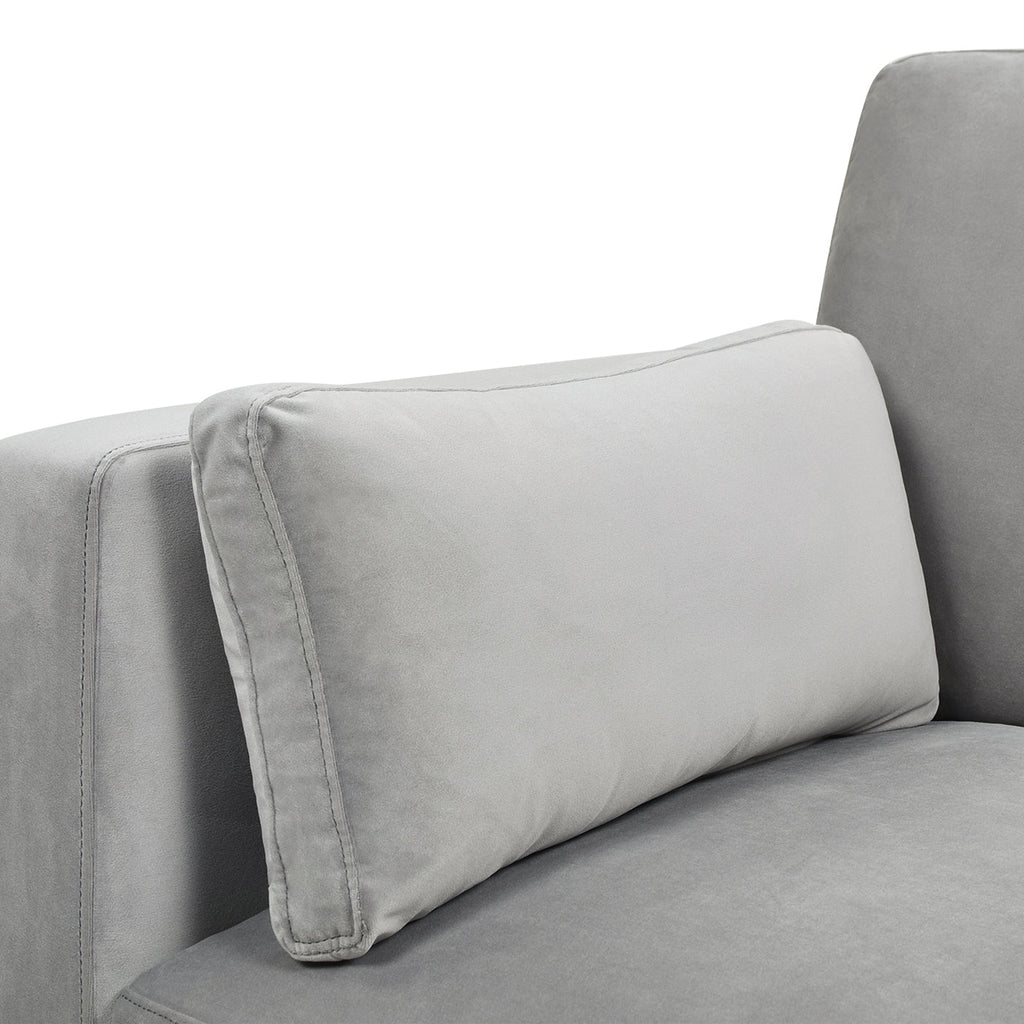 Knox 36' Modern Farmhouse Arm Chair, Opal Grey Velvet