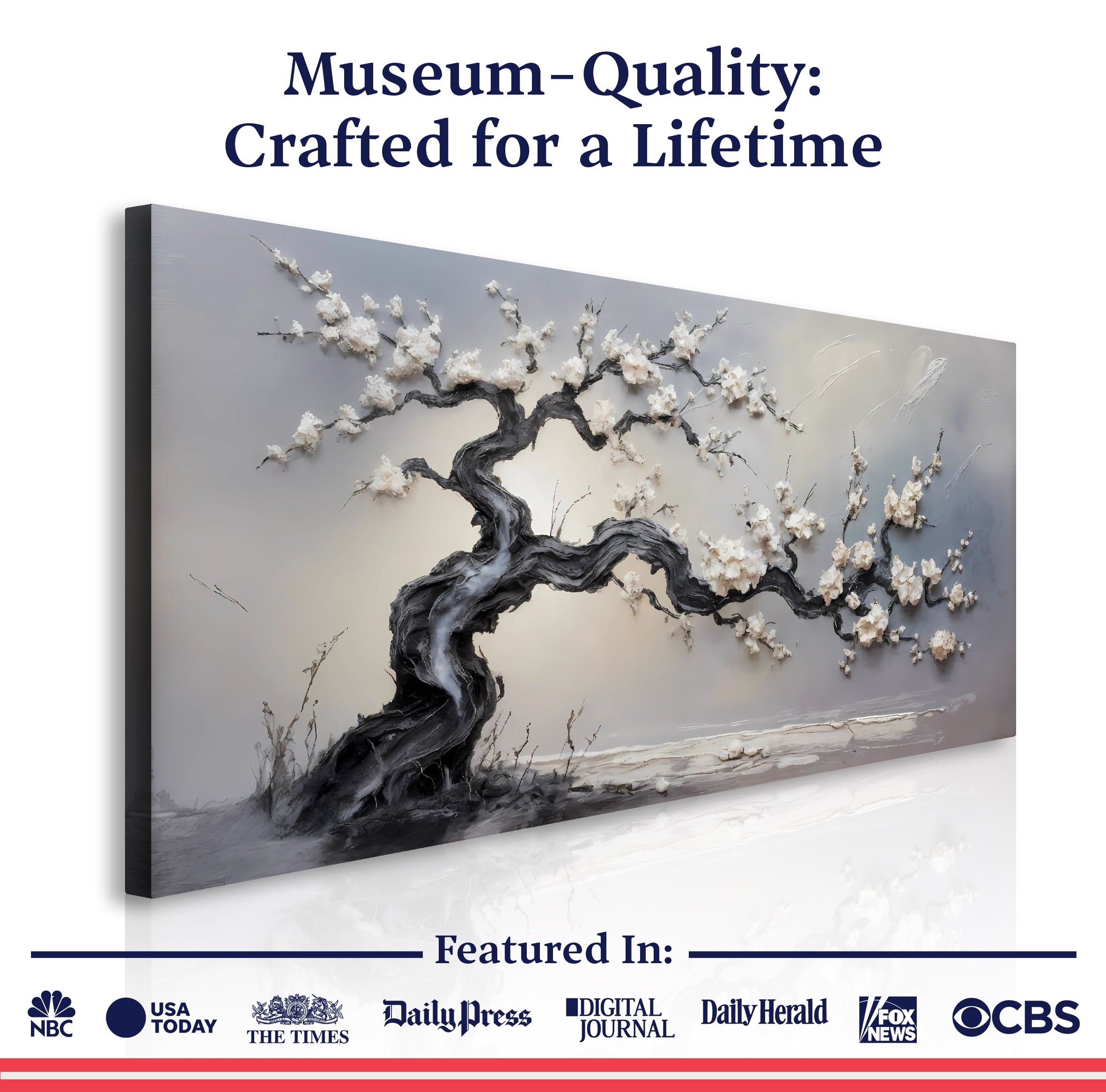White Blossom Wall Art