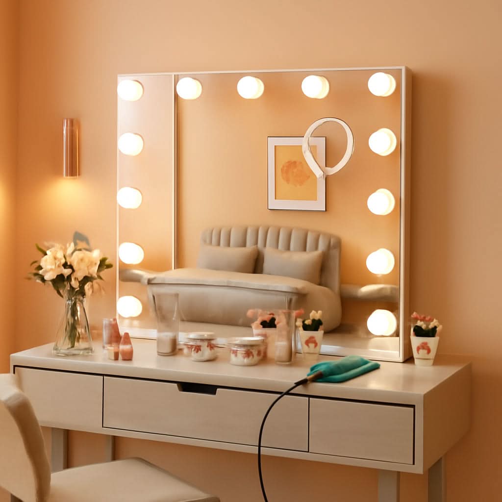 23 Inch Vanity Mirror With Dimmable Lights 10x Magnification
