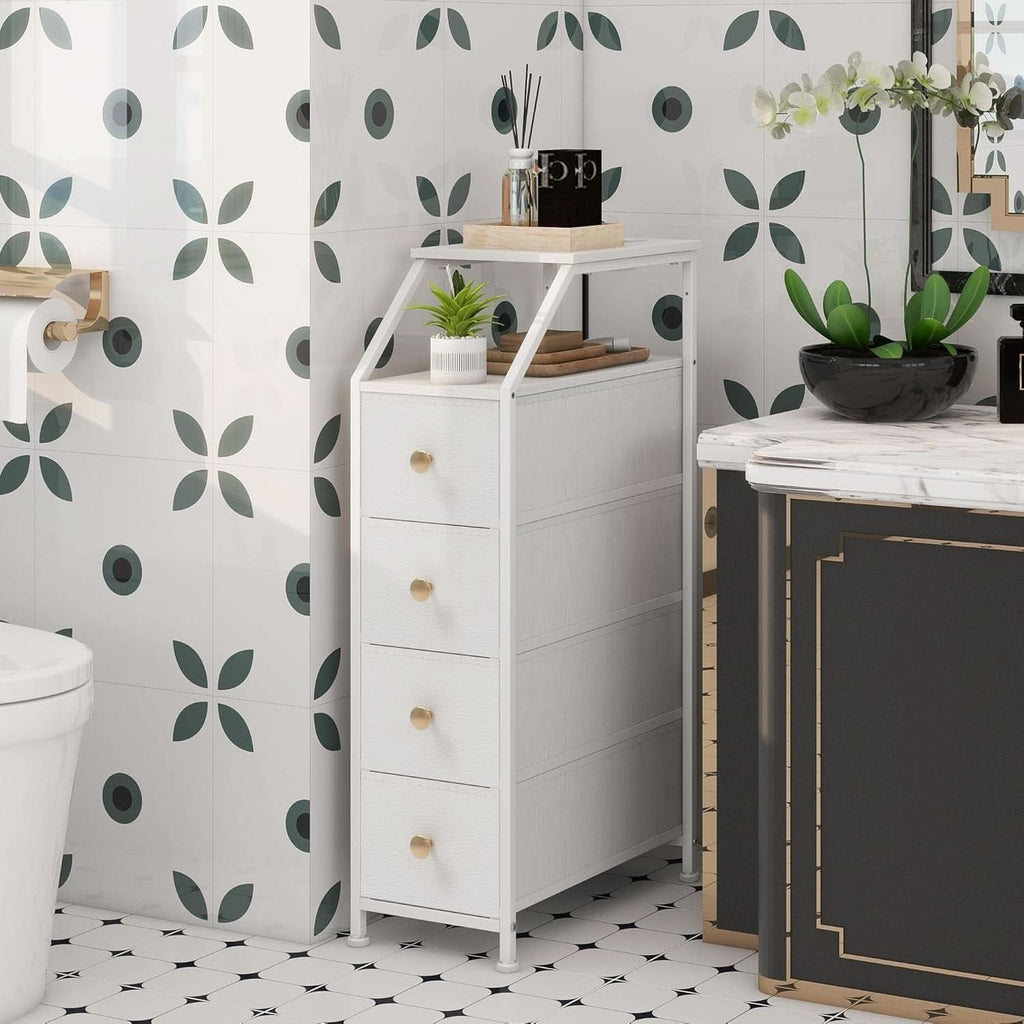 UltraSlimVertical Dresser With USB Charging Station White