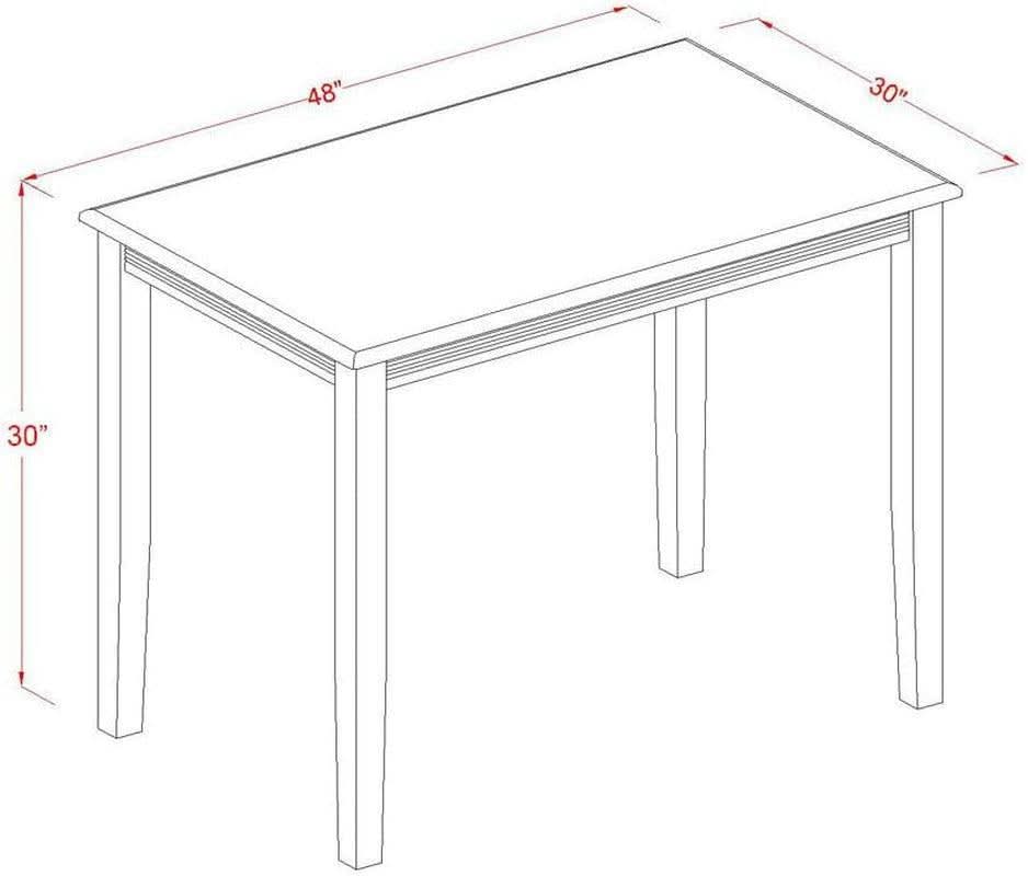 Rectangular Dining Table 48 By 30 Inch Natural Wood