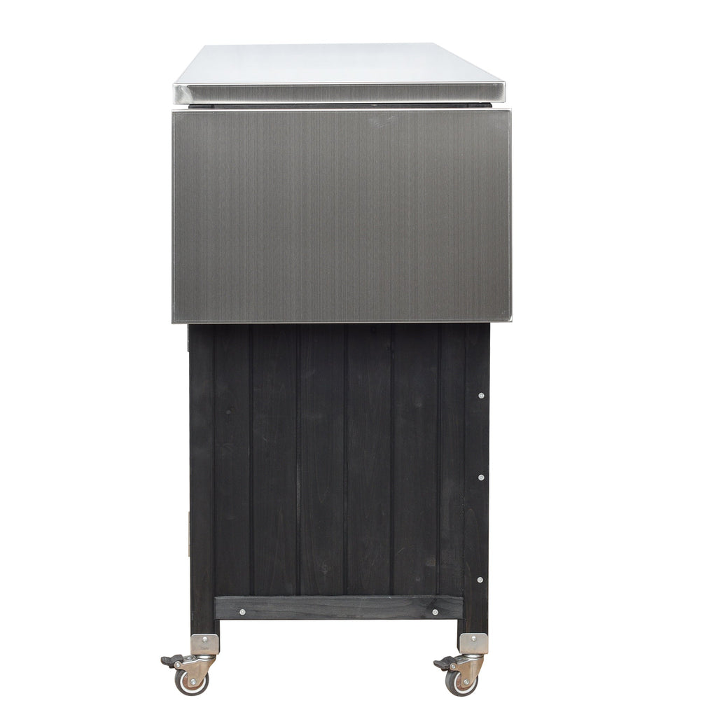 Foldable Outdoor Kitchen Island Patio Mobile Kitchen Cart