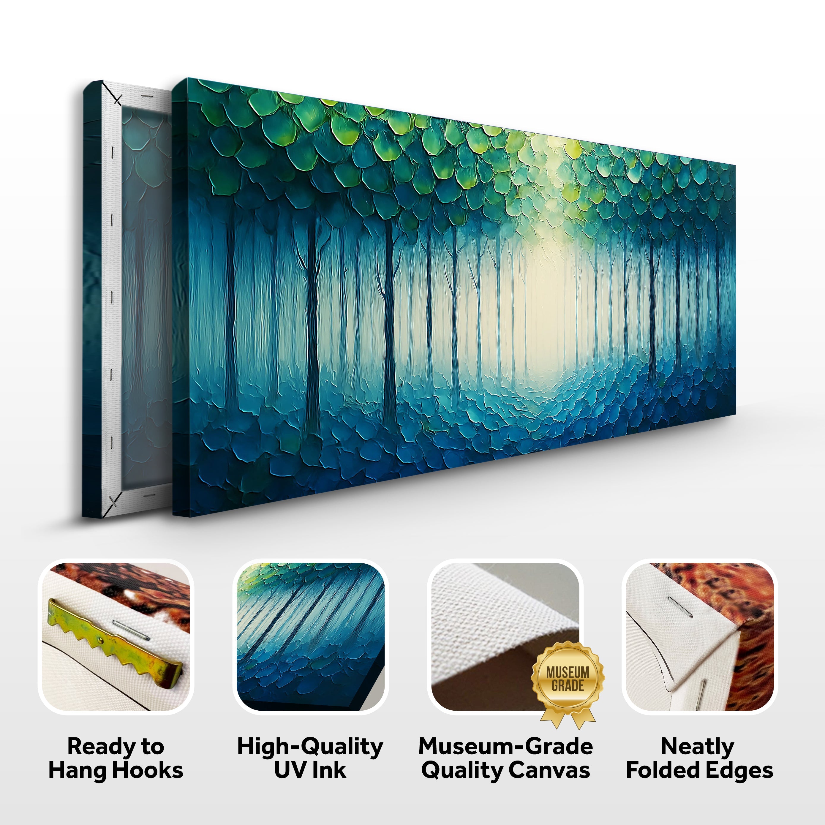 Forest Whispers Impasto Wall Art