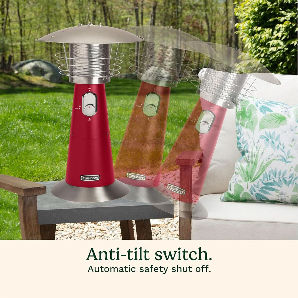 Portable Tabletop Patio Heater 11000 BTU Red Outdoor