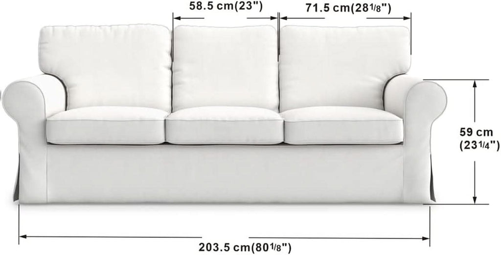 IKEA Ektorp 3 Seat Sofa Slipcover White Replacement