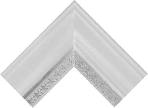 23x29 White Woodgrain Wall Mirror With Beveled Edge