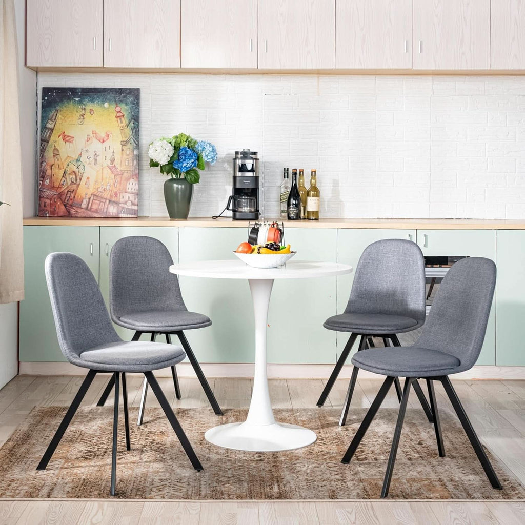 Grey Swivel Dining Chairs Set Of 4 For Modern Kitchen