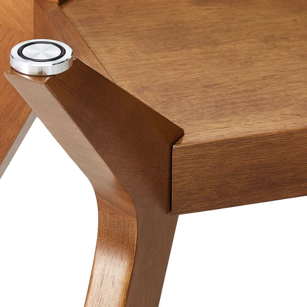 Paxton Mid Century Modern Dining Table Base Nutmeg Finish