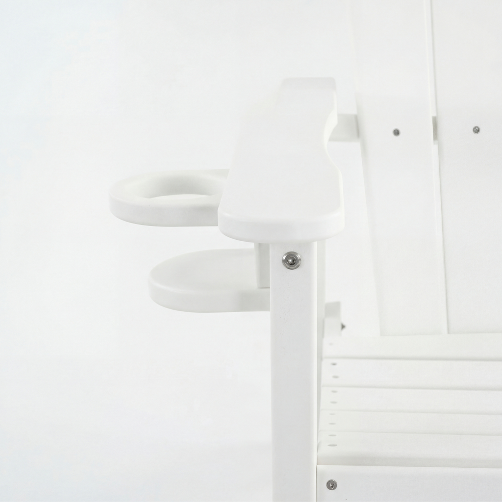HDPE Bar Height Adirondack Patio Chair Outdoor Bar Chair With Cup Holder And Armrests