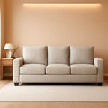 White Queen Upholstered Sleeper Sofa With Gel Memory Foam