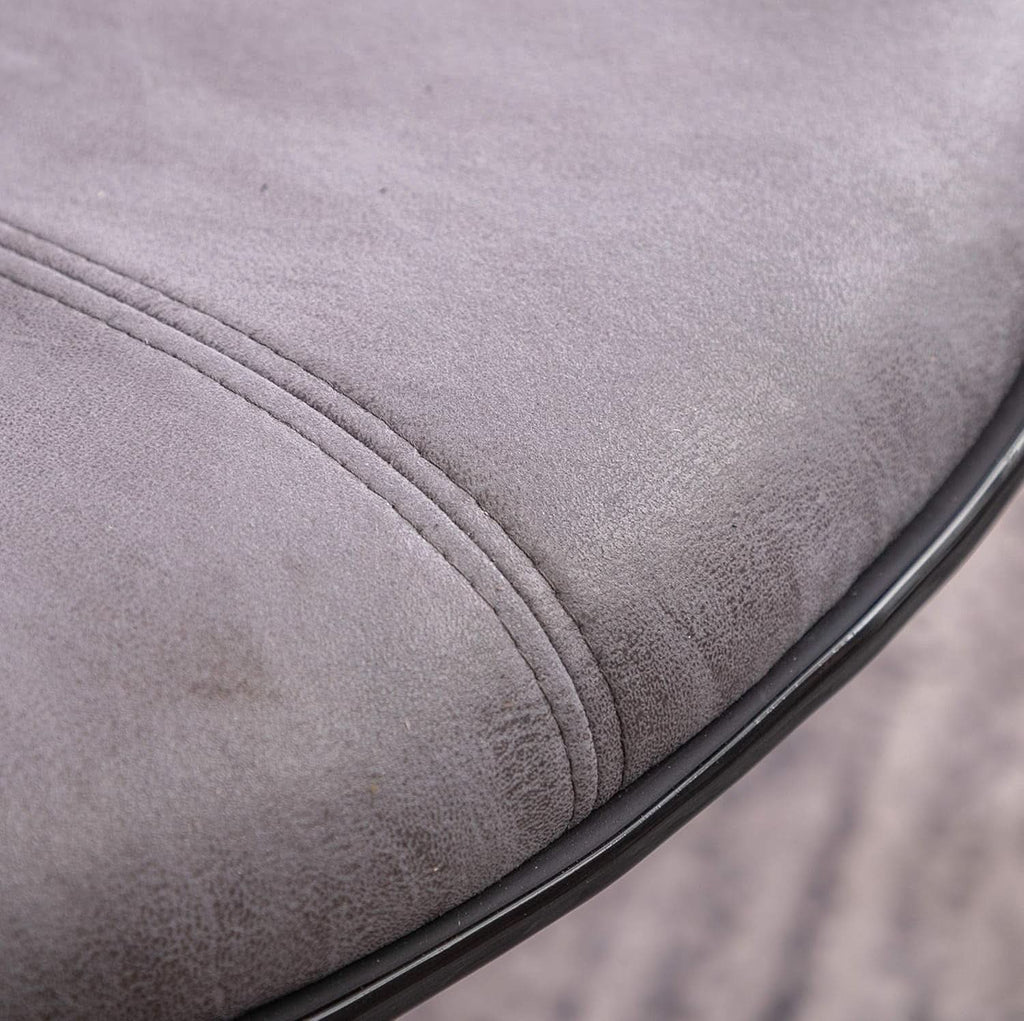 Weathered Gray Upholstery Adjustable Swivel Barstools Set