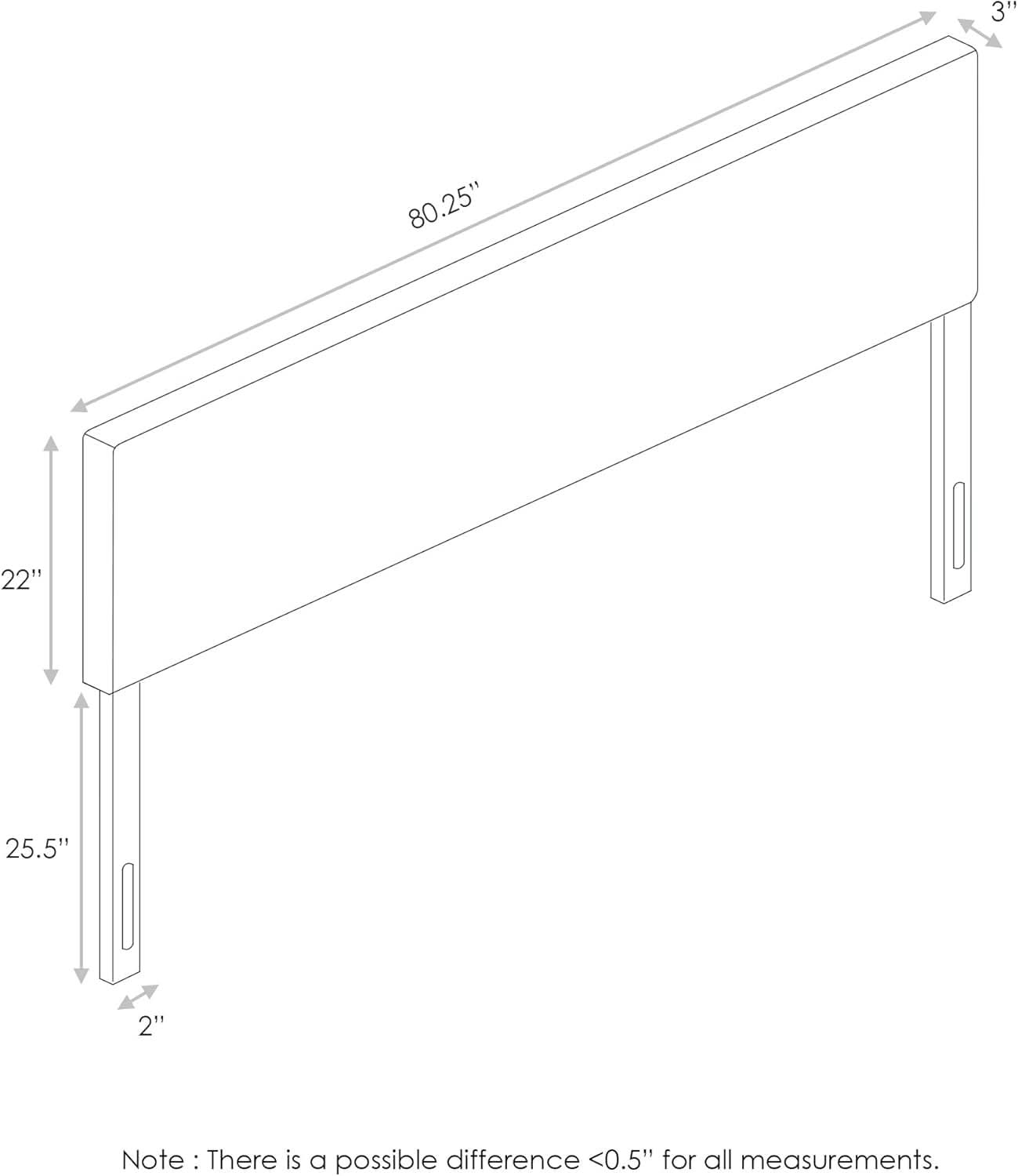 Stylish King Size Headboard in Fog Color Design