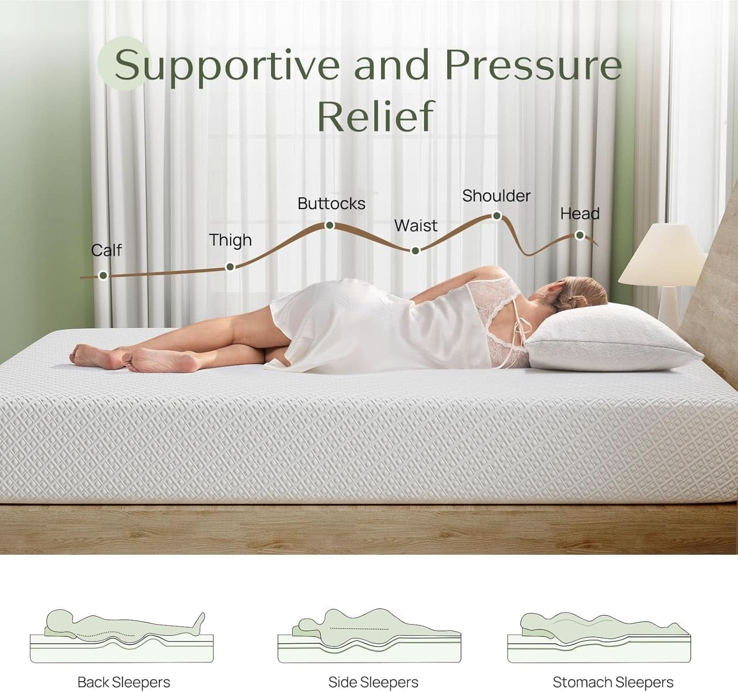 Twin TenInch Gel Memory Foam Mattress Certi PUR Certified