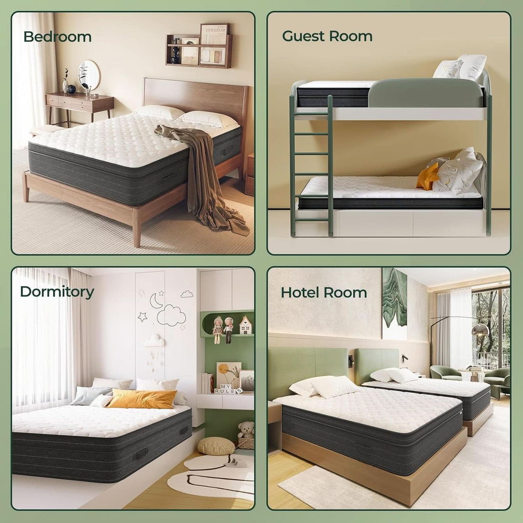 Queen Size 12 Inch Ultra Cooling Hybrid Sleep Technology Mattress