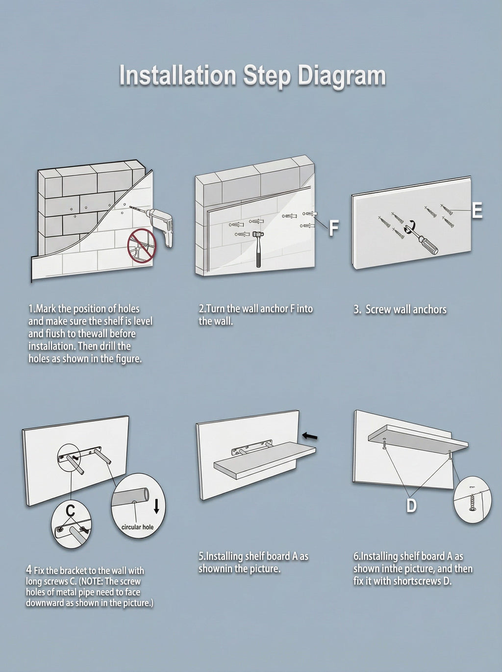 Floating Shelves Set of 4 – 15.8" Wall Shelves with Invisible Brackets