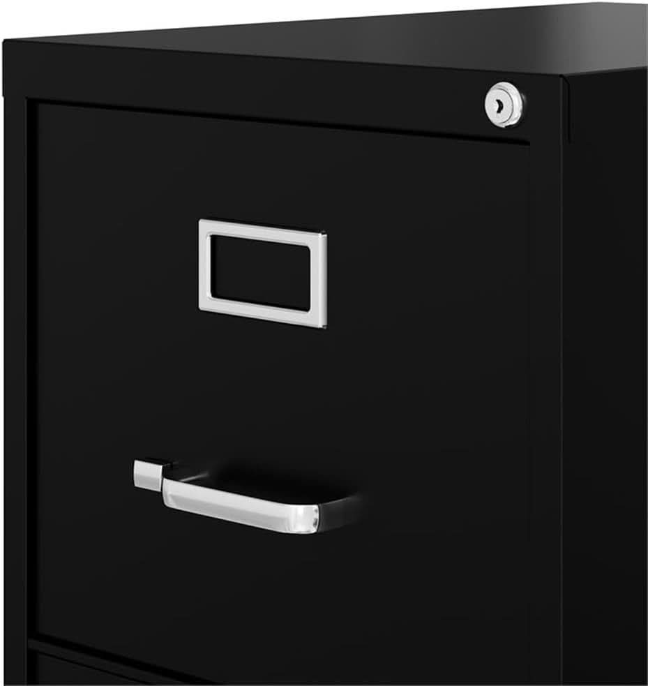 Hirsh 25 Deep 4 Drawer Vertical File Cabinet Black