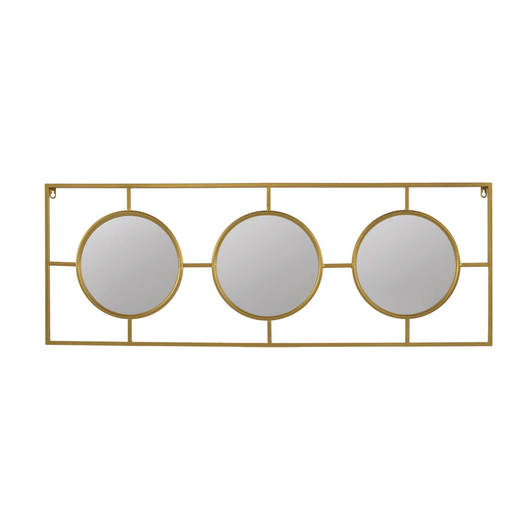 3 Mirror Piece Wall Mirror in Rectangular Frame