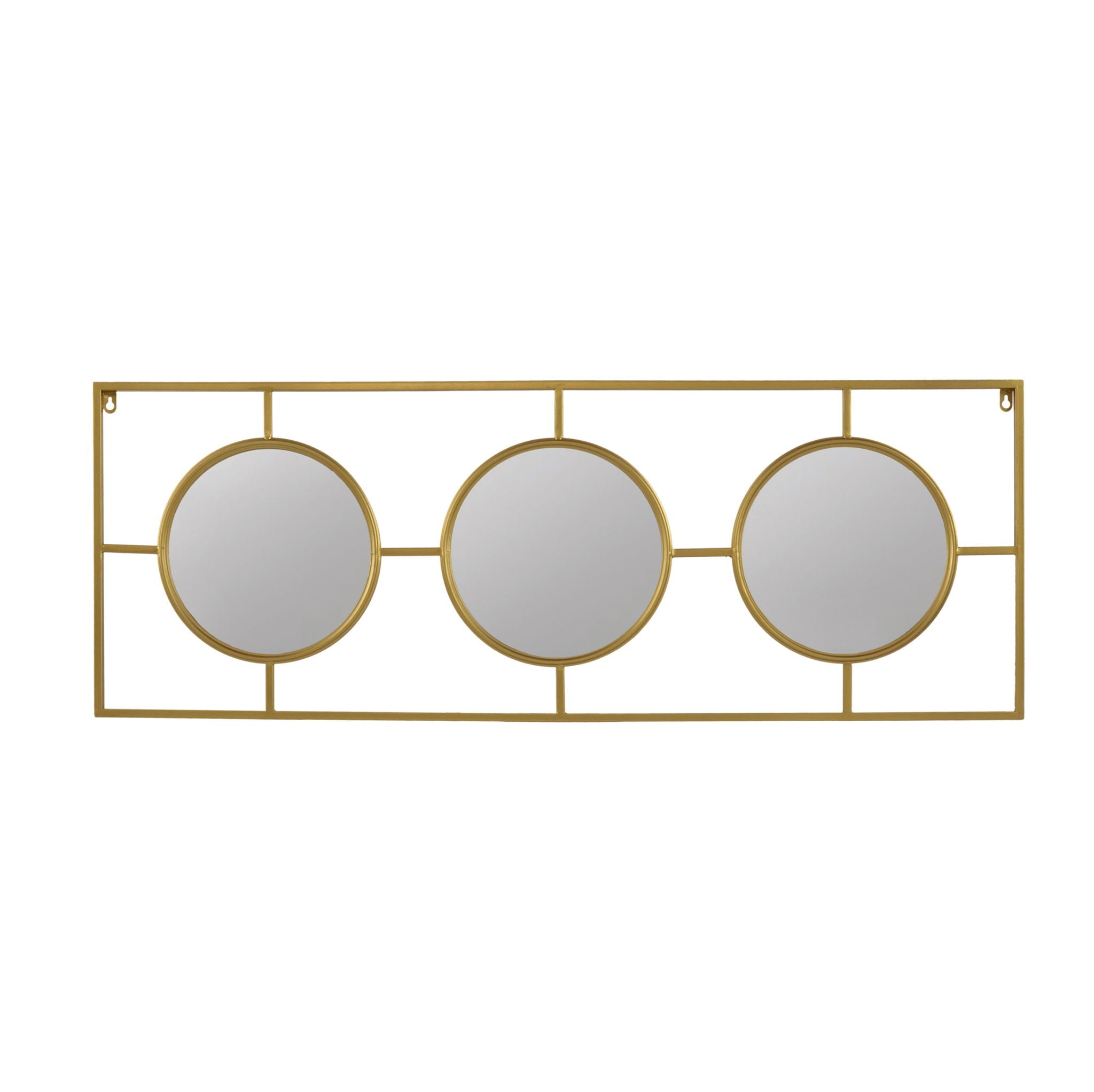 3 Mirror Piece Wall Mirror in Rectangular Frame