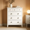 Soft White 4 Drawer Dresser With Safety Stops Stability