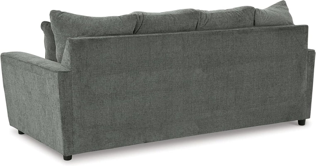 Gray Upholstered Casual Sofa With Flared Arms Modern