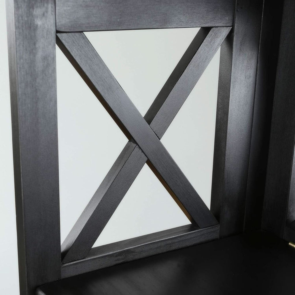 Montego 3 Shelf Bookcase Black Solid Wood Construction