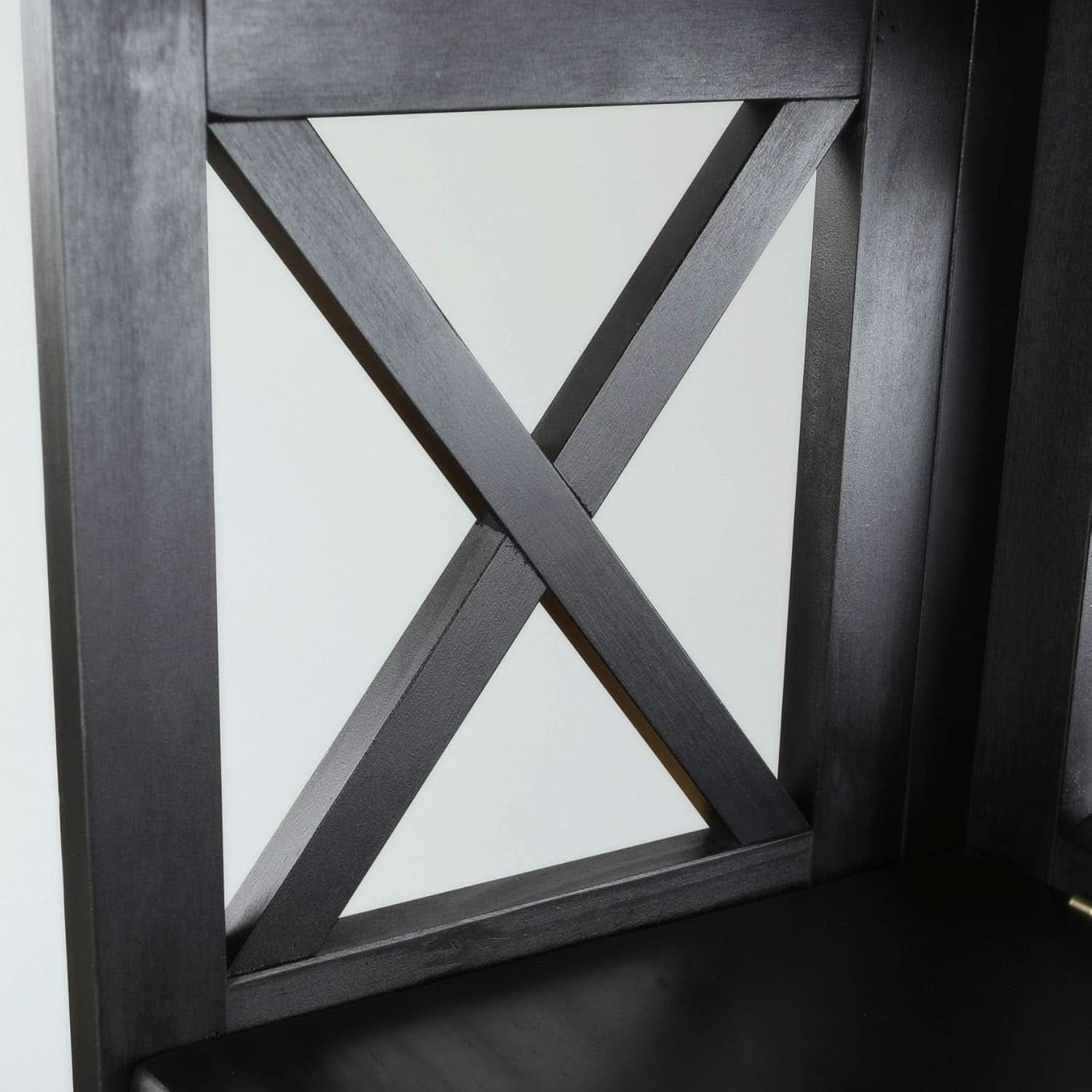 Three Shelf Solid Wood Bookcase For Living Room Storage