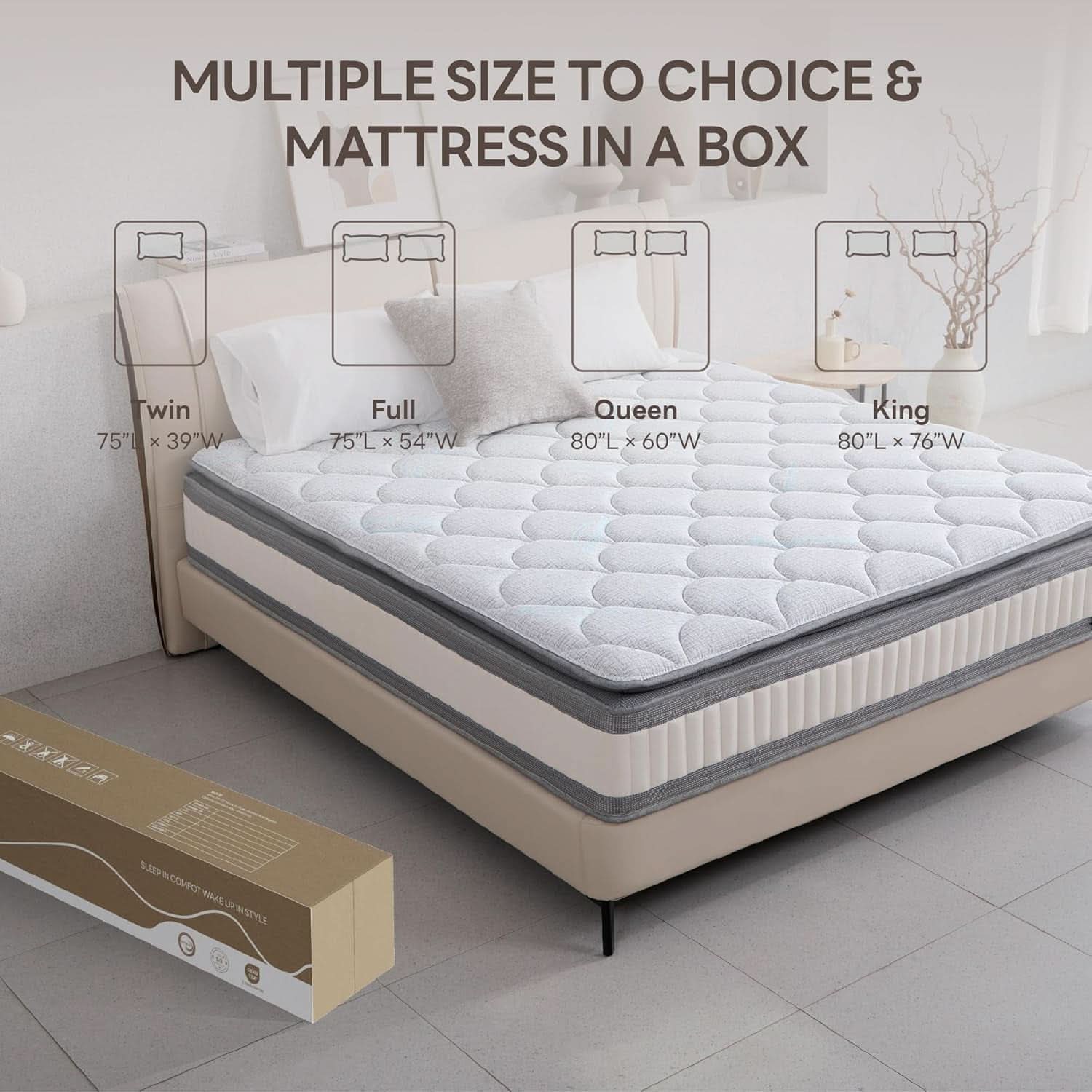 Ultra Premium Twin 12Inch Gel Memory Foam Mattress Deluxe