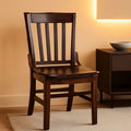 Mahogany Wood Dining Chair Walnut Finish Traditional Style