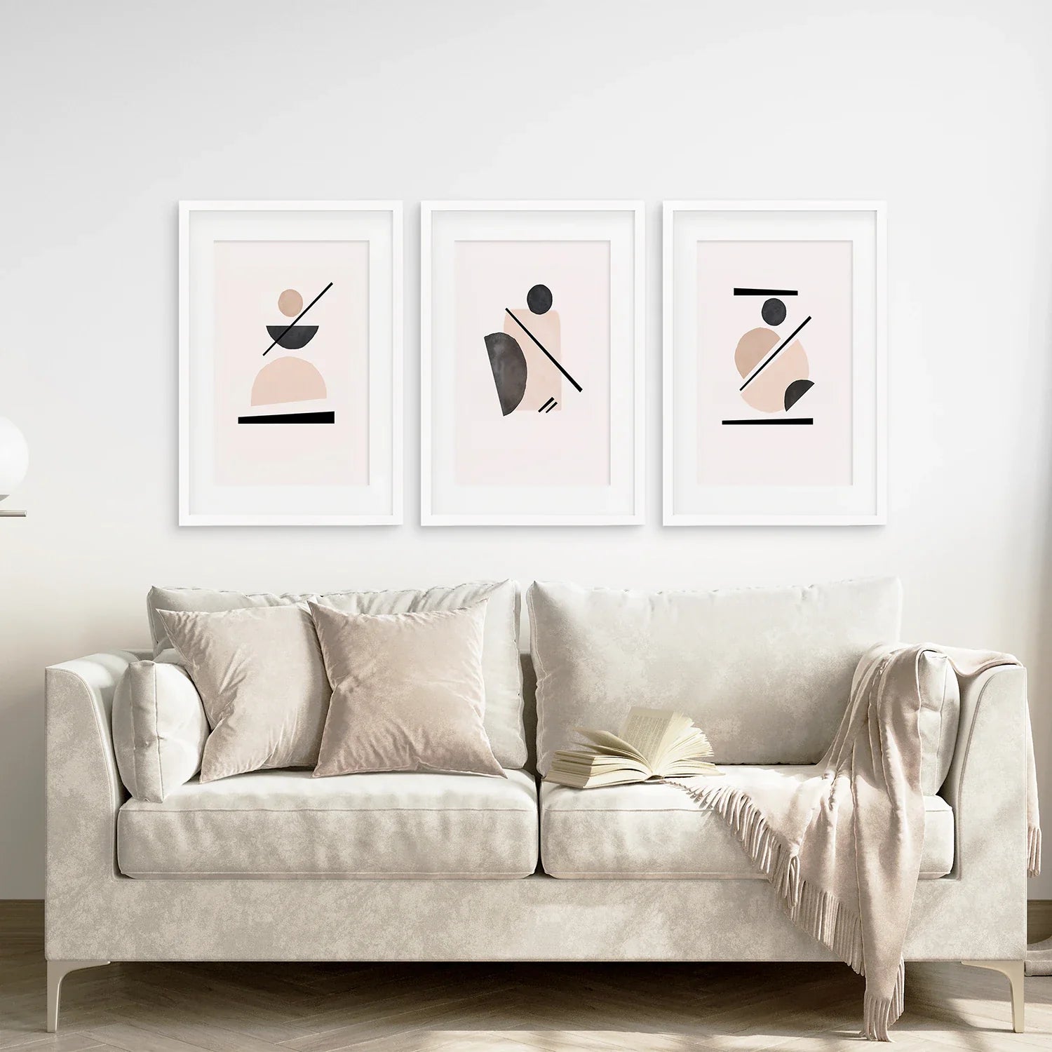 Mid-Century Modern Art Set: 3 Piece Geometric Abstract Prints