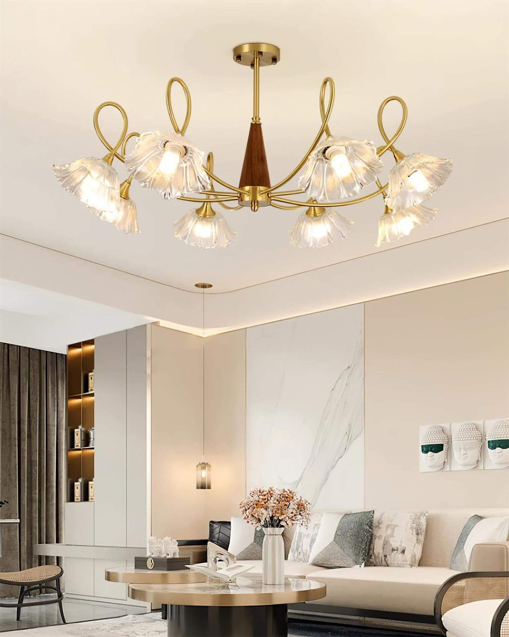 Century Lotus Leaf Chandelier
