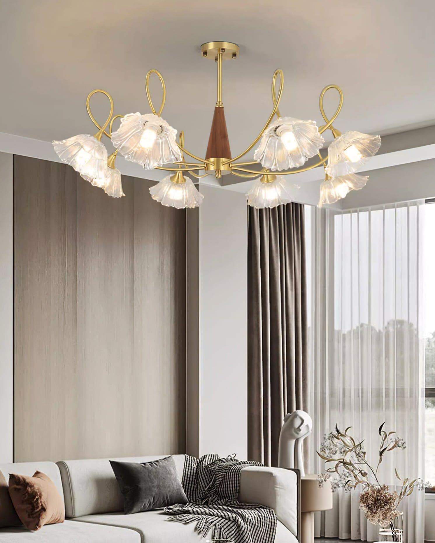 Century Lotus Leaf Chandelier
