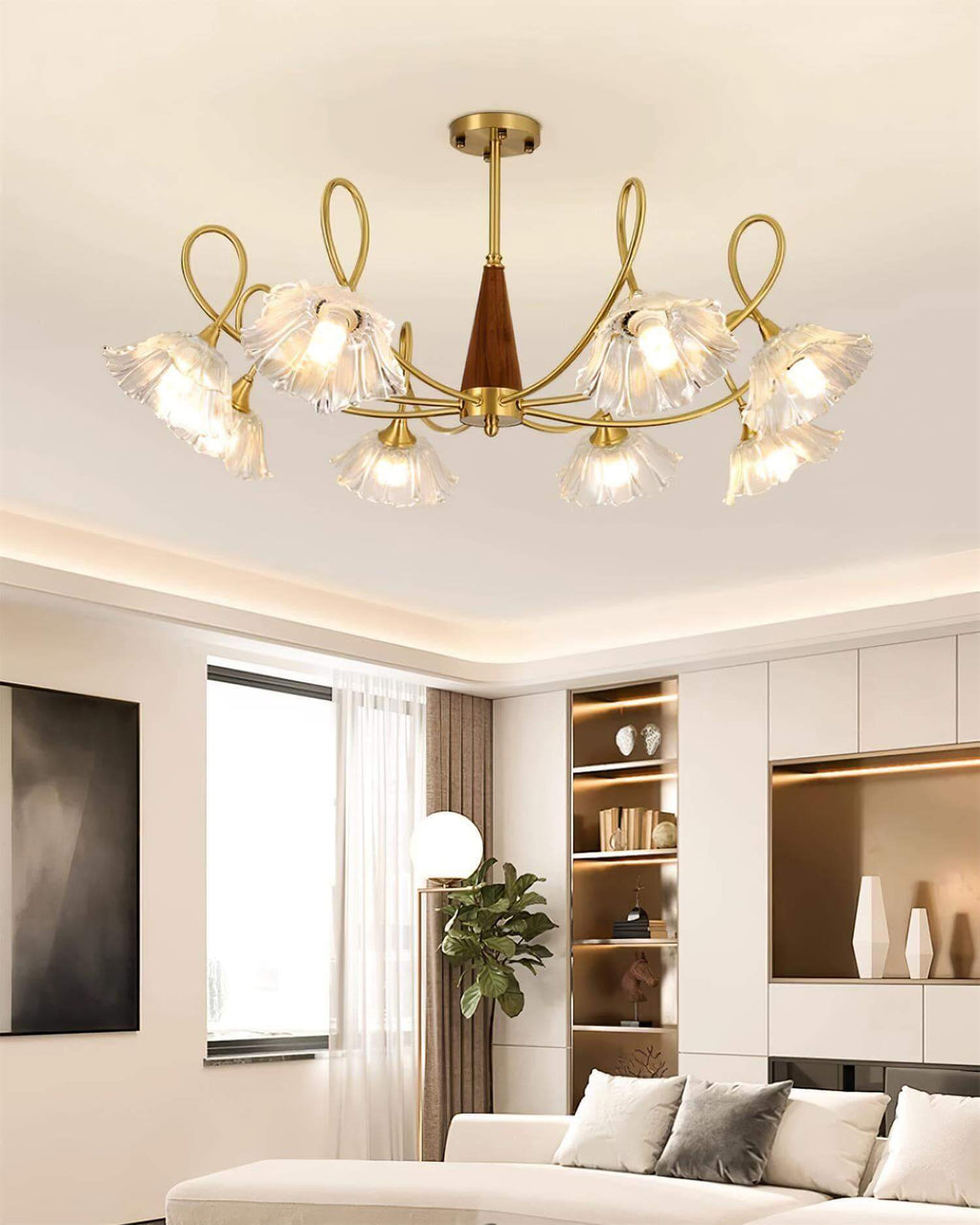 Century Lotus Leaf Chandelier