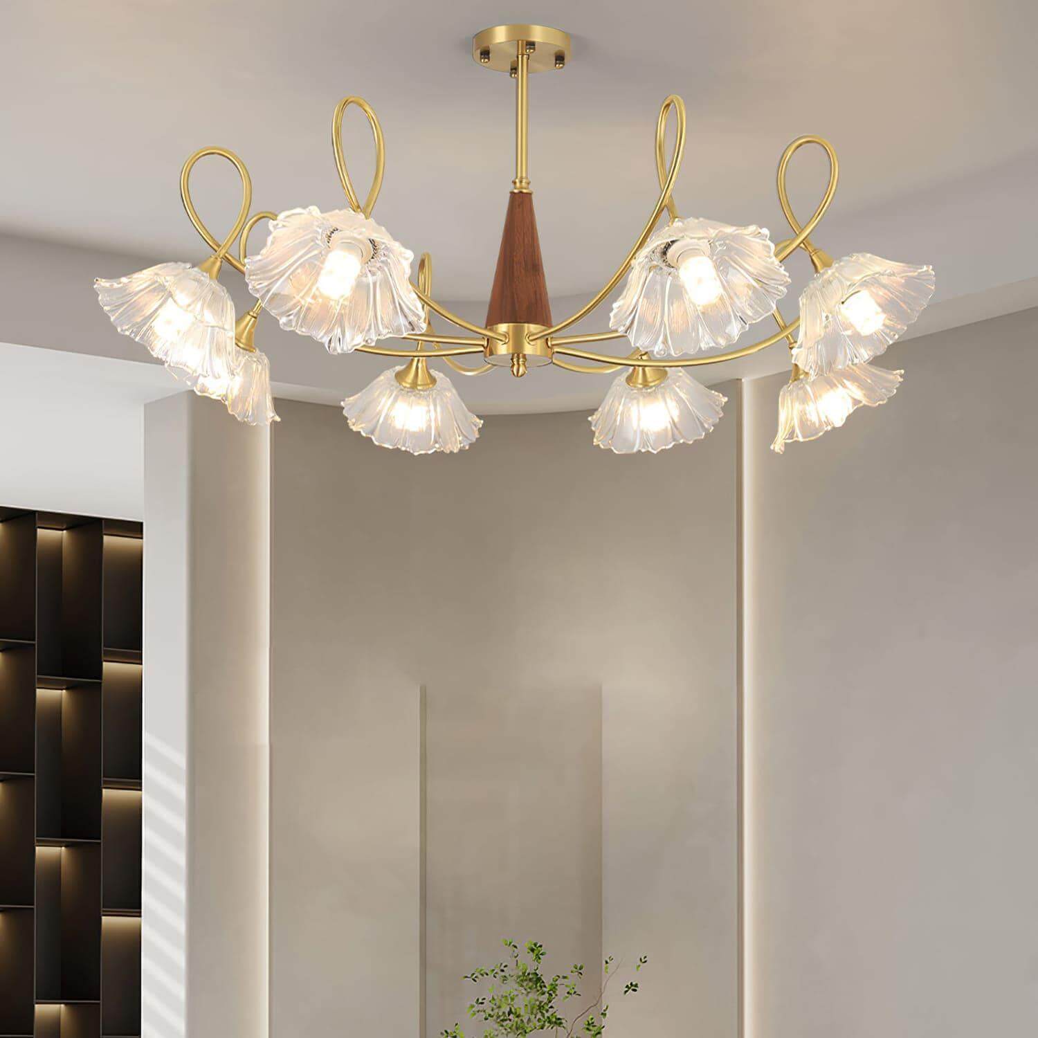 Century Lotus Leaf Chandelier