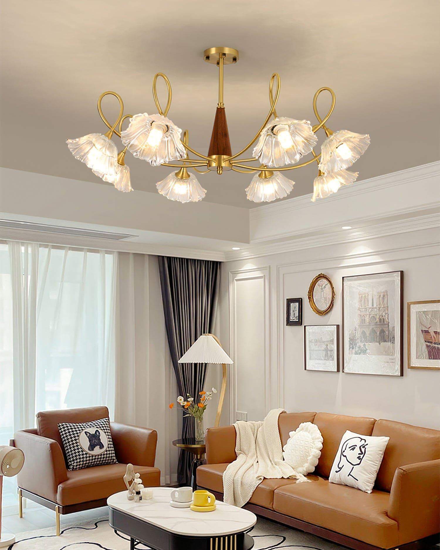 Century Lotus Leaf Chandelier