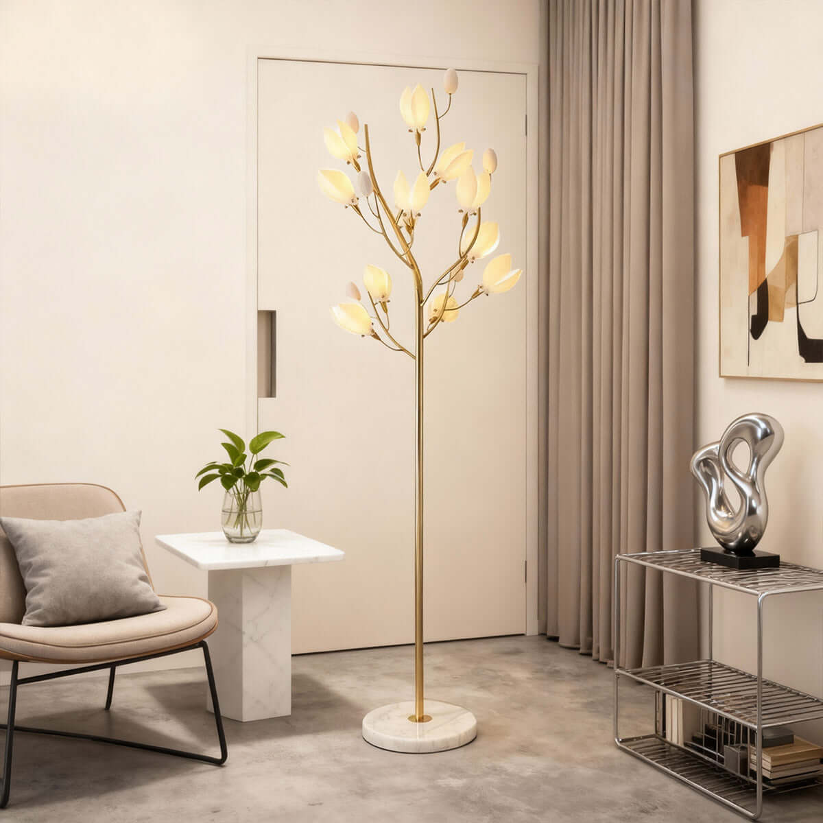 Ceramics Magnolia Floor Lamp