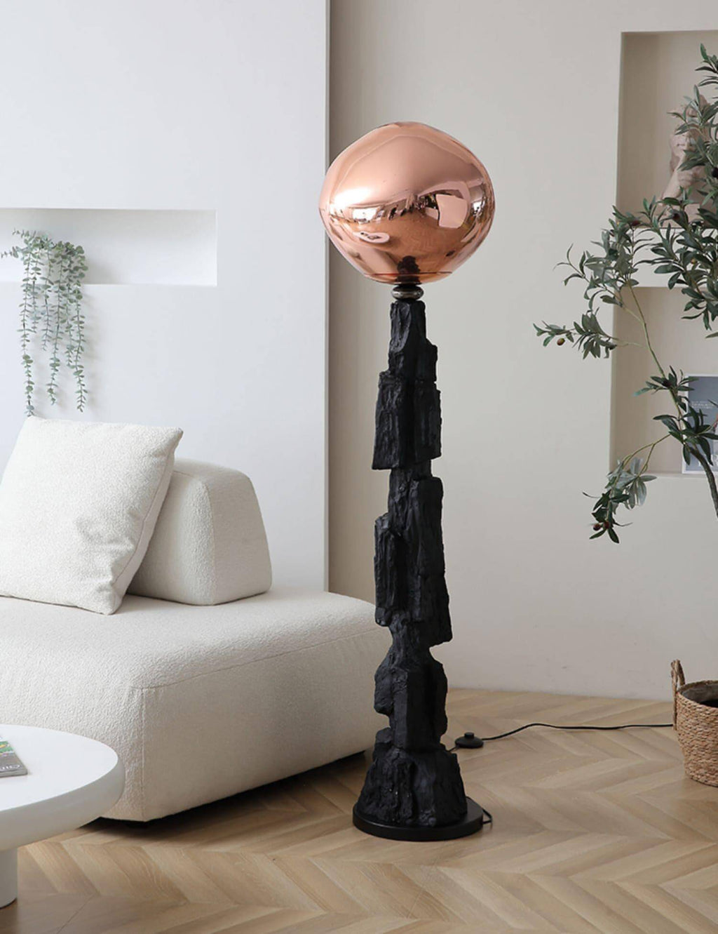 Charcoal Lava Floor Lamp