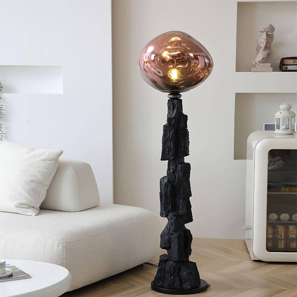 Charcoal Lava Floor Lamp