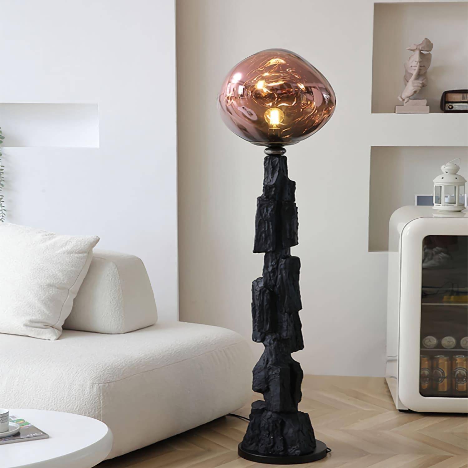 Charcoal Lava Floor Lamp