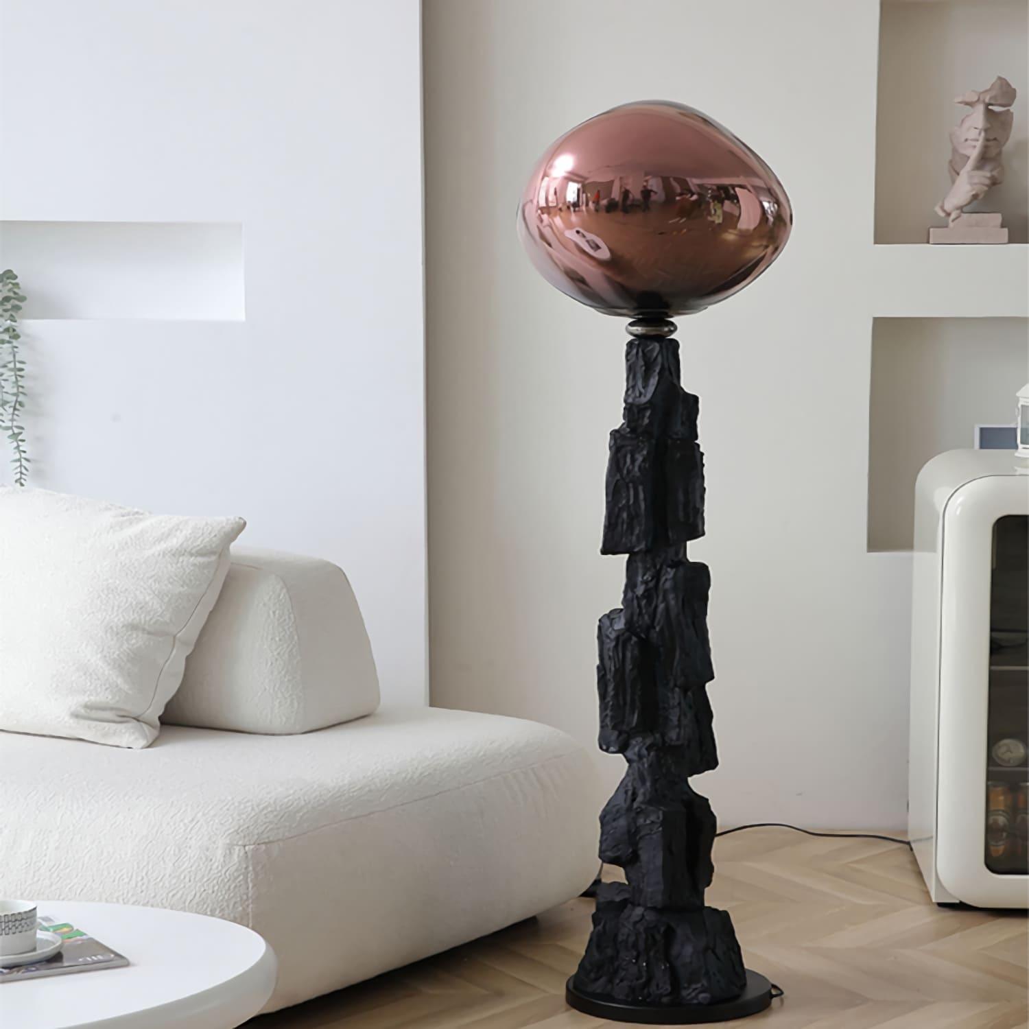 Charcoal Lava Floor Lamp