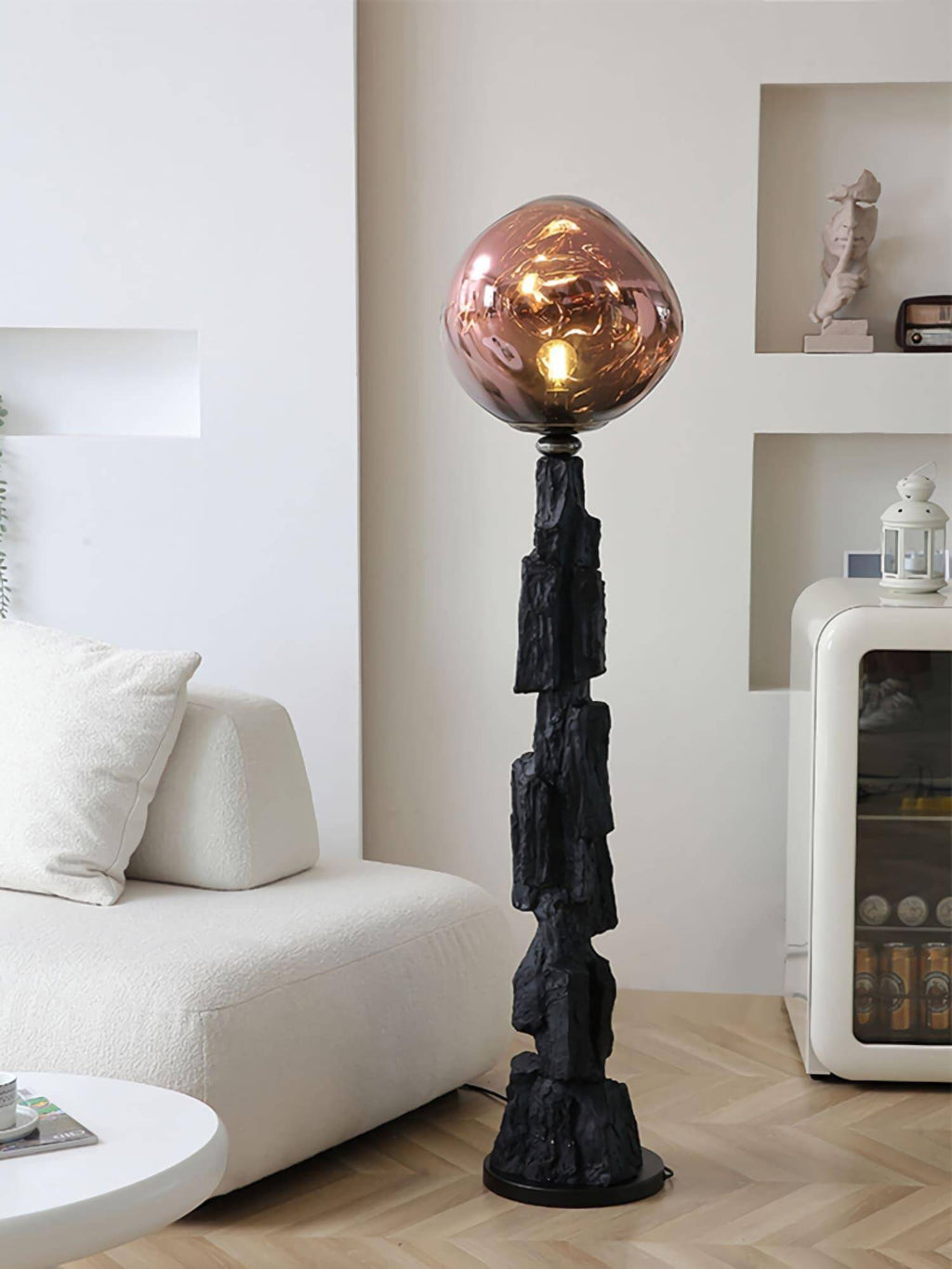 Charcoal Lava Floor Lamp