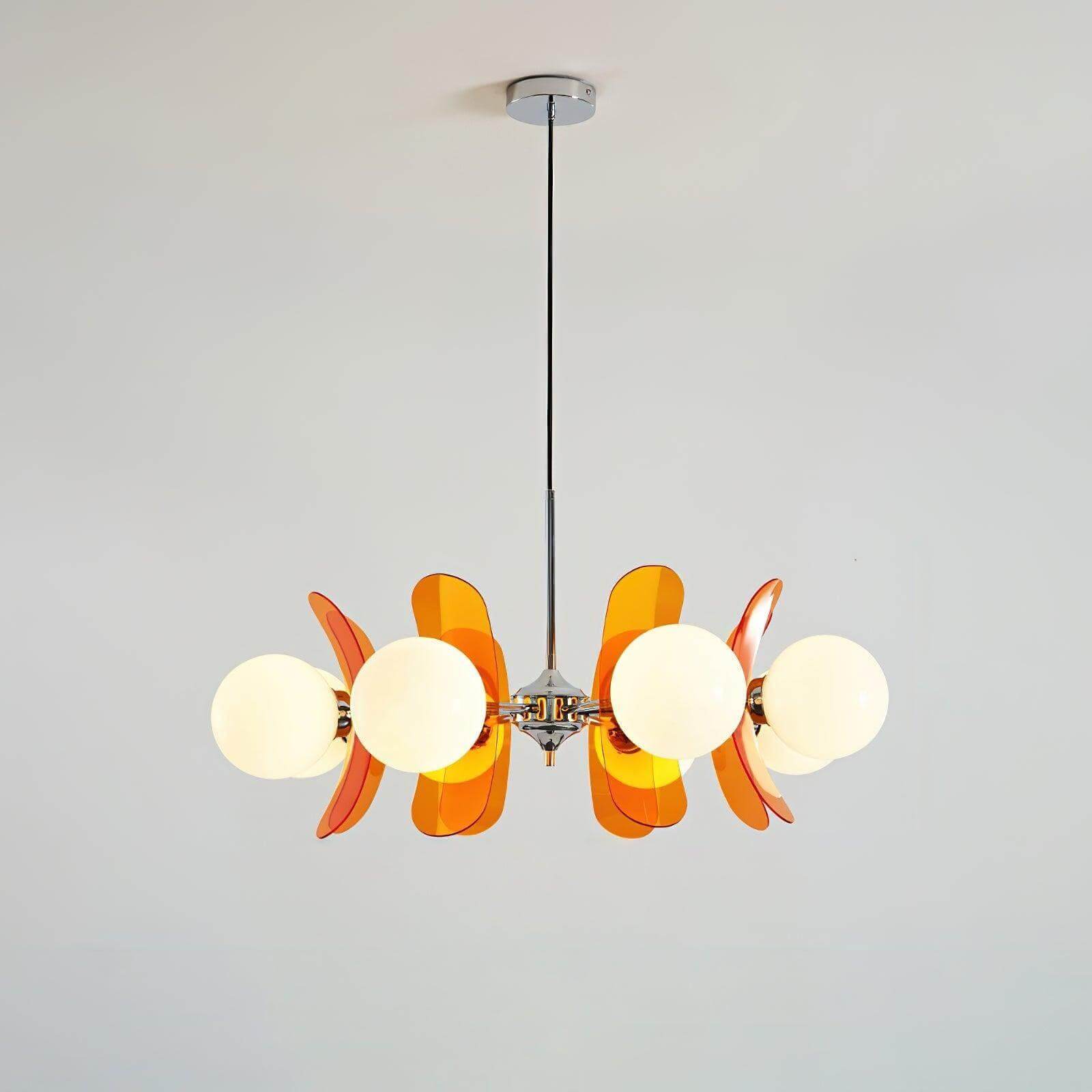 Coloured Petal Chandelier