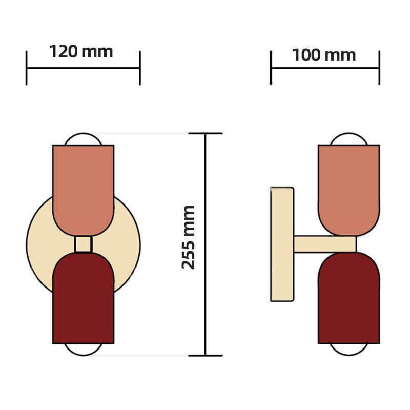 Couleur Double-Head Plug In Wall Lamp