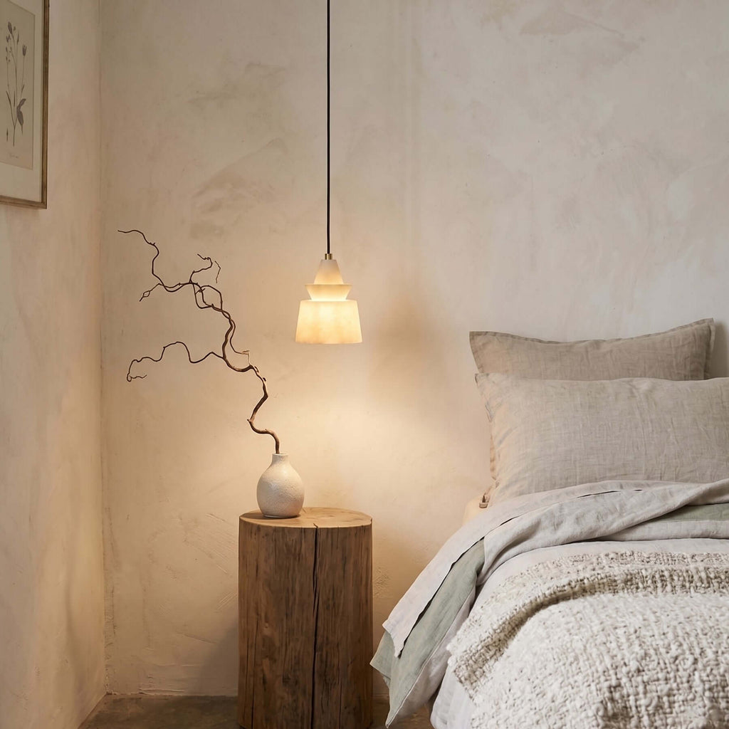 Flo  S  Alabaster Pendant Light